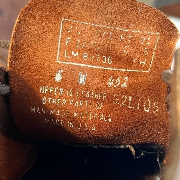 Vintage Lehigh Brown Leather Steel Toe Ankle Work Boots - Picture 4 of 8